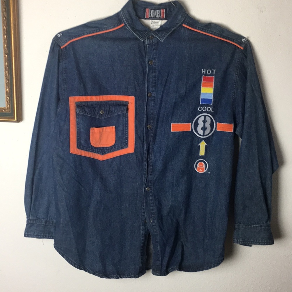 Vintage Yo Man Exhaust Denim Shirt  L